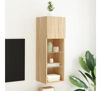 vidaXL Mobile TV con Luci LED Rovere Sonoma 30,5x30x90 cm