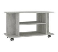 vidaXL Mobile TV con Ruote e Scomparti Aperti Robusto Elegante Armadietto Basso Multimediale Credenza Grigio Cemento 80x40x45 cm in Truciolato
