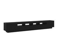 vidaXL Mobile TV Contemporaneo in Rovere Nero con Porte Scorrevoli | Design in Legno Ingegnerizzato | 100Cm Storage | Connettore USB | Mobili Moderni per Centro di Intrattenimento in Soggiorno