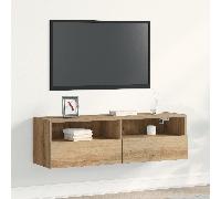 vidaXL Mobile TV da muro in rovere artisan 100x30x30 cm in legno ingegnerizzato Questa unità di intrattenimento in rovere artigianale è un prodotto di alta qualità, perfetto per il soggiorno, dove fun