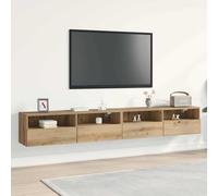 vidaXL Mobile TV da parete 2 pcs rovere artigianale 100x30x30cm