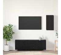 vidaXL Mobile TV da Parete 30,5 x 30 x 60 cm Rovere Nero