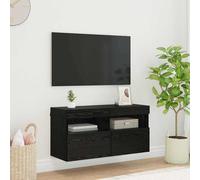 vidaXL Mobile TV da parete 80 x 30 x 40 cm Rovere Nero