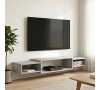 vidaXL Mobile TV da Parete A parete Grigio Cemento 140 x 28 x 21 cm