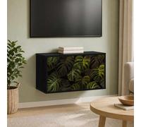 vidaXL Mobile TV da Parete ELBURG 69 x 33 x 40 cm Rovere Nero