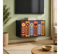 vidaXL Mobile TV da Parete ESSEN 69 x 33 x 40 cm Rovere Nero
