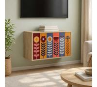 vidaXL Mobile TV da Parete ESSEN 69 x 33 x 40 cm Rovere Sonoma, Soggiorno, mobile moderno a parete, supporto TV, ampio spazio per organizzare e decorare la casa