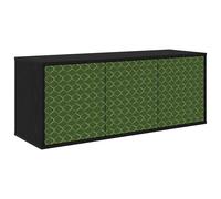 vidaXL Mobile TV da Parete GELEEN 102 x 33 x 40 cm Rovere Nero, Mobile TV rettangolare per soggiorno moderno, montato a muro, spazio per media, soluzioni salvaspazio