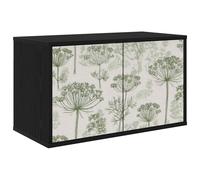 vidaXL Mobile TV da Parete GOTHA 69 x 33 x 40 cm Rovere Nero, Soggiorno, mobile moderno a parete, supporto TV, ampio spazio per organizzare e decorare la casa