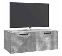 vidaXL Mobile TV da parete grigio cemento 78,5 x 41 x 30 cm, mobile moderno per TV, portaoggetti elegante, risparmio di spazio, design funzionale per la tua stanza