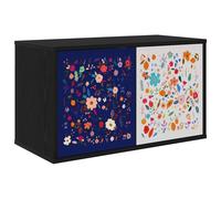 vidaXL Mobile TV da Parete MAINZ 69 x 33 x 40 cm Rovere Nero, Soggiorno, mobile moderno a parete, supporto TV, ampio spazio per organizzare e decorare la casa