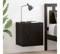 vidaXL Mobile TV da parete Rovere Nero 40,5x30x40cm Legno multistrato