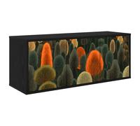 vidaXL Mobile TV da Parete ZAANDAM 102 x 33 x 40 cm Rovere Nero, Mobile TV rettangolare per soggiorno moderno, montato a muro, spazio per media, soluzioni salvaspazio
