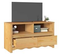 vidaXL Mobile TV Drammen Rovere 99 x 43 x 55 cm Legno massello di Pino, Centro di intrattenimento Moderno, Mobile Rettangolare, TV in Legno massello, Console Media per Il Soggiorno