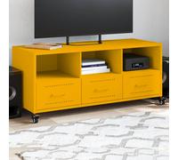 vidaXL Mobile TV Giallo Senape 100,5x39x43,5 cm in Acciaio