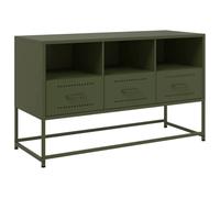 vidaXL Mobile TV Giallo Senape 100,5x39x60,5 cm in Acciaio, Supporto TV, credenza TV, Mobile HiFi, Mobile Porta TV, Porta TV, Mobile multimediale