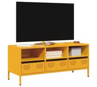 vidaXL Mobile TV Giallo Senape 101,5x39x43,5 cm in Acciaio