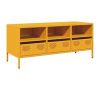 vidaXL Mobile TV Giallo Senape 101,5x39x43,5 cm in Acciaio