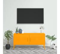 vidaXL Mobile TV Giallo Senape 105x35x50 cm in Acciaio
