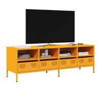 vidaXL Mobile TV Giallo Senape 135x39x43,5 cm in Acciaio