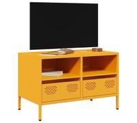 vidaXL Mobile TV Giallo Senape 68x39x43,5cm Acciaio Laminato a Freddo