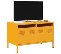 vidaXL Mobile TV Giallo Senape 68x39x43,5cm Acciaio Laminato a Freddo