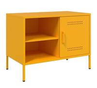 vidaXL Mobile TV Giallo Senape 68x39x50,5 cm in Acciaio, Supporto TV, credenza TV, Mobile HiFi, Mobile Porta TV, Porta TV, Mobile multimediale