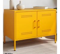 vidaXL Mobile TV Giallo Senape 68x39x50,5 cm in Acciaio