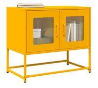 vidaXL Mobile TV Giallo Senape 68x39x60,5 Acciaio Laminato a Freddo