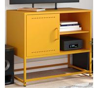 vidaXL Mobile TV Giallo Senape 68x39x60,5 cm in Acciaio