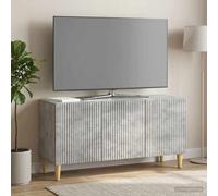 vidaXL Mobile TV Grigio Cemento 99 x 34,5 x 50 cm Legno ingegnerizzato, Mobile TV Vintage, Consolle elegante per il soggiorno, Ampio spazio, legno ingegnerizzato, con gambe