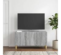 vidaXL Mobile TV Grigio Sonoma 99 x 34,5 x 50 cm Legno ingegnerizzato, Mobile TV Vintage, Consolle elegante per il soggiorno, Ampio spazio, legno ingegnerizzato, con gambe