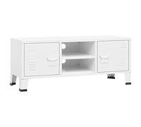 vidaXL Mobile TV Industriale Bianco 105x35x42 cm in Metallo