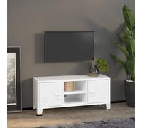 vidaXL Mobile TV Industriale Bianco 105x35x42 cm in Metallo