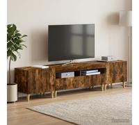 vidaXL Mobile TV LED a 3 pezzi ARNHEM 3 pz Rovere Fumo