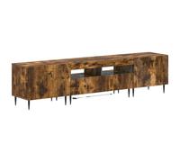 vidaXL Mobile TV LED a 3 pezzi Rovere Fumo Legno ingegnerizzato