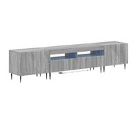 vidaXL Mobile TV LED a 3 pezzi Sonoma grigio Legno ingegnerizzato