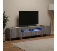 vidaXL Mobile TV LED a 3 pezzi Sonoma grigio Legno ingegnerizzato