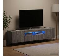 vidaXL Mobile TV LED a 3 pezzi Sonoma grigio Legno ingegnerizzato