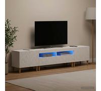 vidaXL Mobile TV LED a 5 pezzi Bianco Legno ingegnerizzato