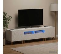 vidaXL Mobile TV LED a 5 pezzi Bianco Legno ingegnerizzato