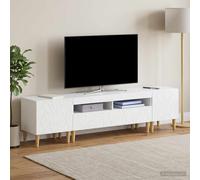 vidaXL Mobile TV LED a 5 pezzi Bianco Lucido Legno ingegnerizzato