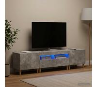 vidaXL Mobile TV LED a 5 pezzi Grigio Cemento Legno ingegnerizzato