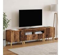 vidaXL Mobile TV LED a 5 pezzi Legno antico Legno ingegnerizzato
