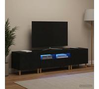 vidaXL Mobile TV LED a 5 pezzi Nero Legno ingegnerizzato