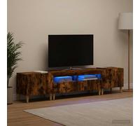 vidaXL Mobile TV LED a 5 pezzi Rovere Fumo Legno ingegnerizzato