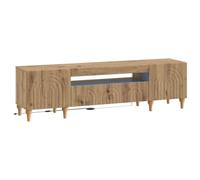 vidaXL ALKMAAR - Mobile TV a LED, in legno di quercia artigianale