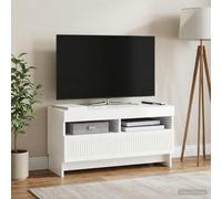 vidaXL Mobile TV LED ALKMAAR 81 x 35 x 43 cm Bianco Lucido