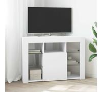 vidaXL Mobile TV LED Angolare 100x40x68cm Bianco Legno ingegnerizzato