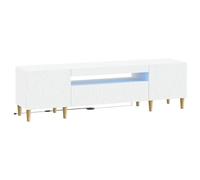 vidaXL Mobile TV LED bianco in legno di ingegneria
